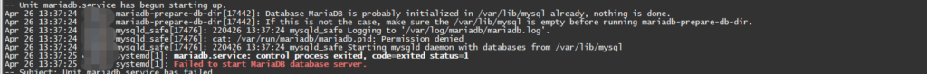 记一次排障（Mariadb）